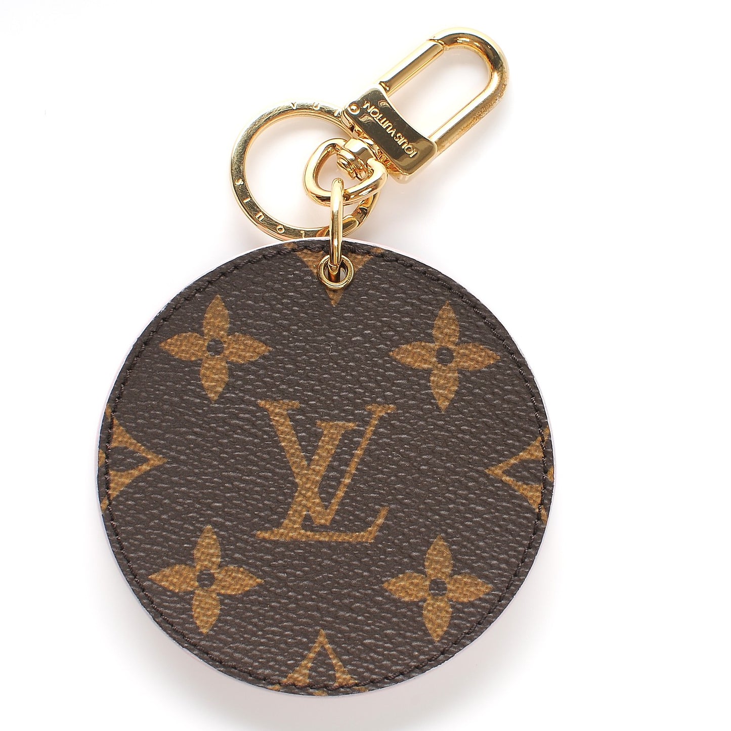 Monogram LV Mirror Key Holder Rose Ballerine