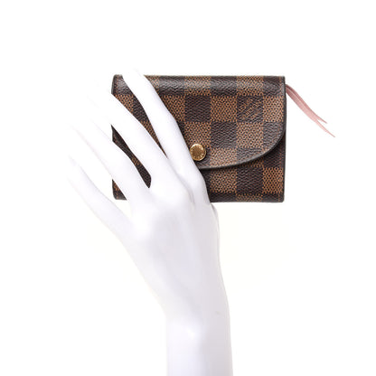 Louis Vuitton Damier Ebene Rosalie Coin Purse Rose Ballerine 2 of 7