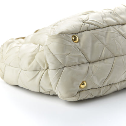 Prada Tessuto Nylon Chevron Quilted Shoulder Bag Lino 6 of 9