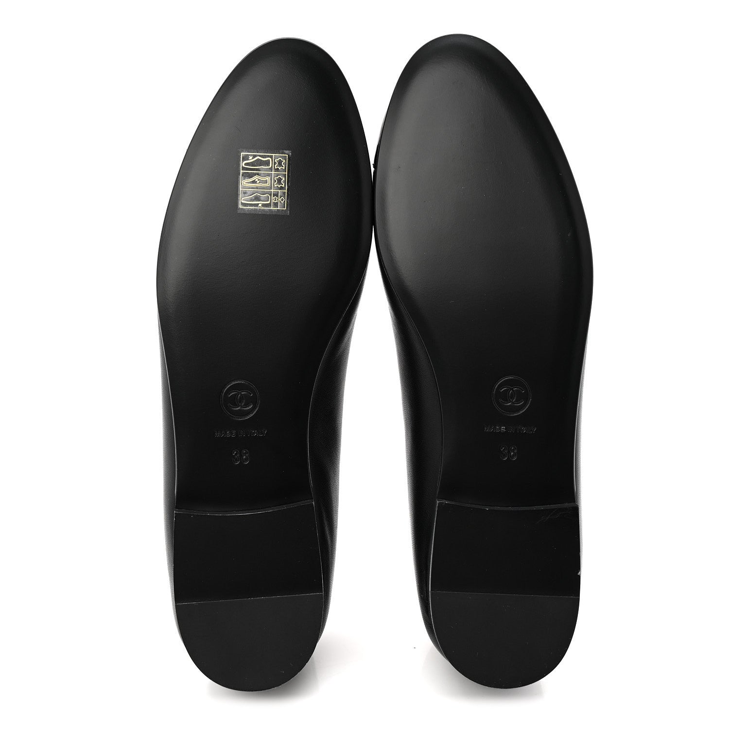 Chanel Lambskin Patent Cap Toe Ballerina Flats 38 Black 6 of 10