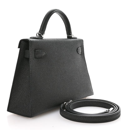 Hermes Epsom Mini Kelly Sellier 20 Black 2 of 11