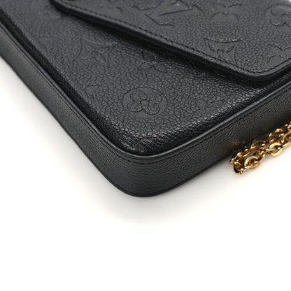Louis Vuitton Empreinte Pochette Felicie Chain Wallet Black 12 of 13