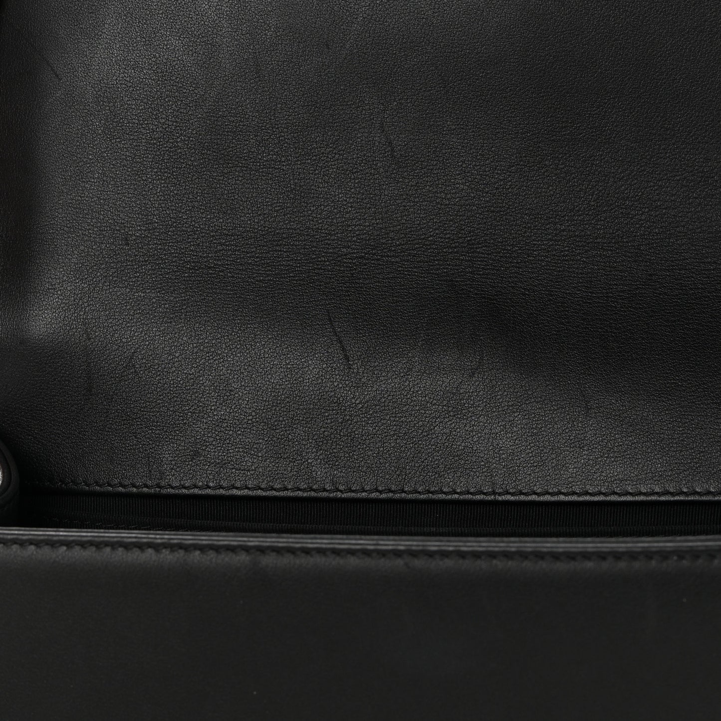 Lambskin Quilted Medium Boy Flap Black