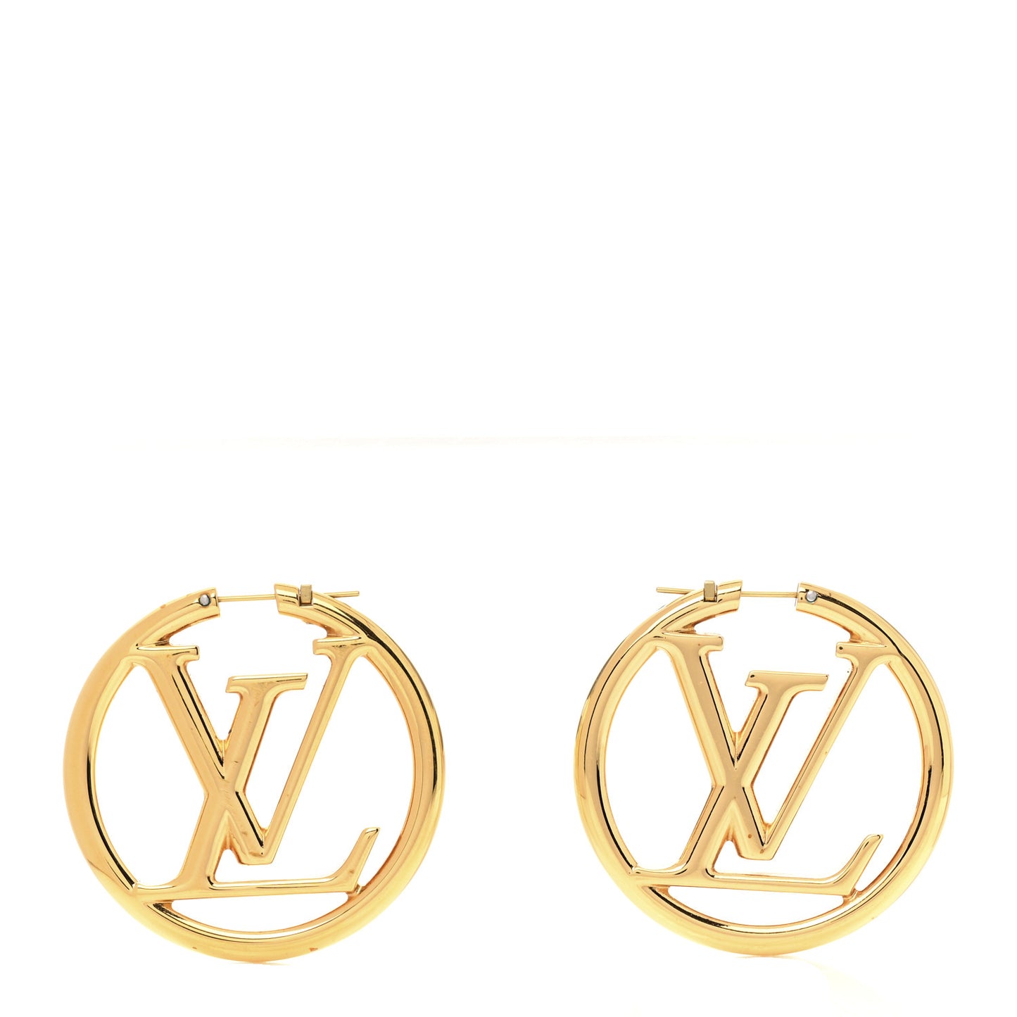 Metal Louise Hoop Earrings Gold