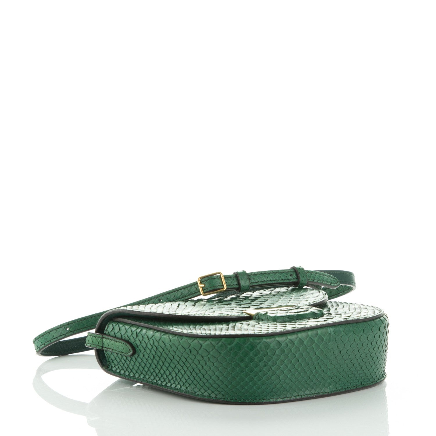 Celine Python Small Trotteur Dark Green 4 of 7
