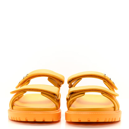Christian Dior Lambskin Dioract 10mm Slide Sandals 40 Amber Yellow 2 of 11