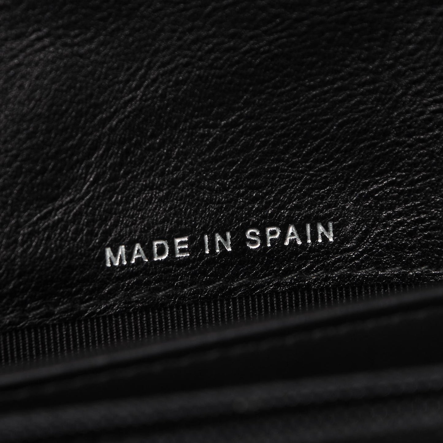 Crumpled Calfskin Quilted Large Flap Wallet So Black