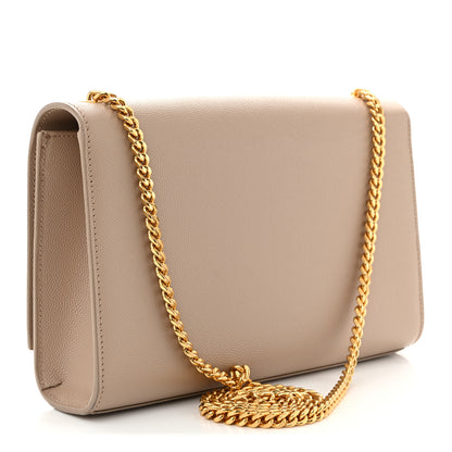 Saint Laurent Grain De Poudre Medium Monogram Kate Satchel Nude Powder 3 of 11