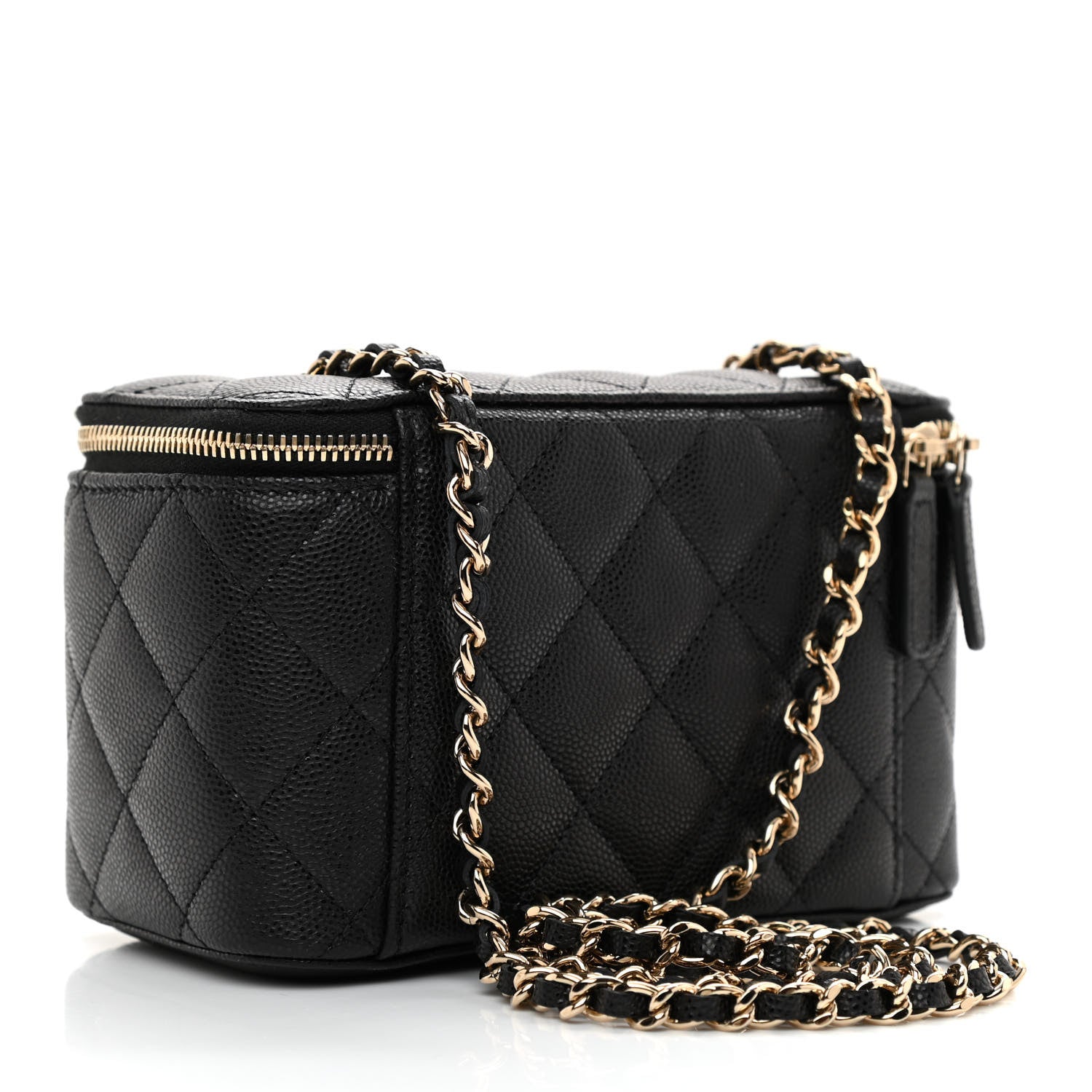 Chanel Caviar Quilted Small Vanity Case With Chain Black 3 of 10