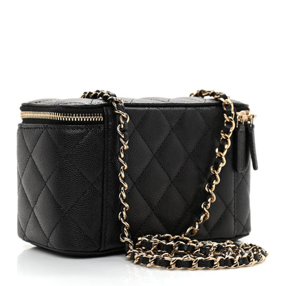 Chanel Caviar Quilted Small Vanity Case With Chain Black 3 of 10