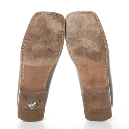 Louis Vuitton Calfskin Square Toe Loafers 36.5 Taupe 7 of 8