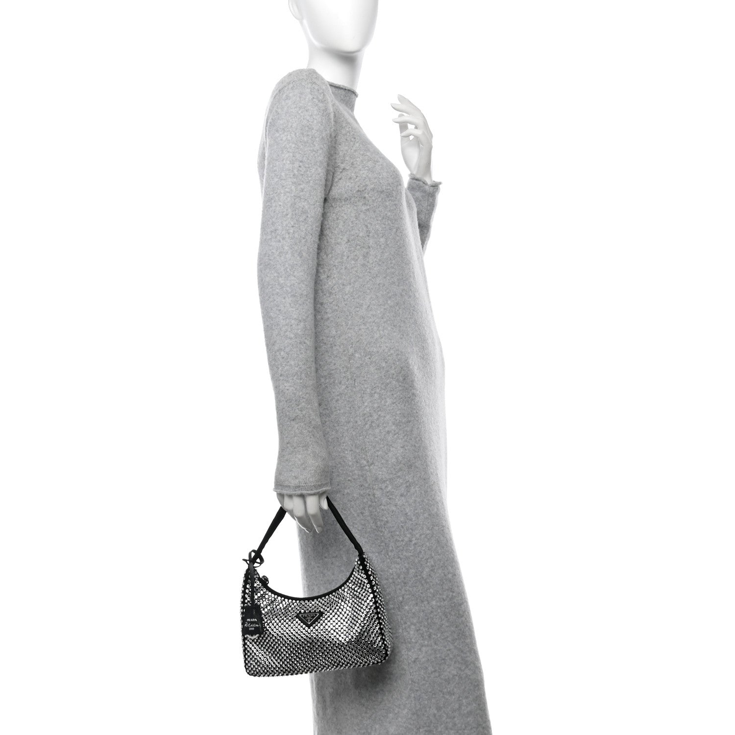 Prada Satin Crystal Mini Re-Edition 2000 Bag Cristal 2 of 10