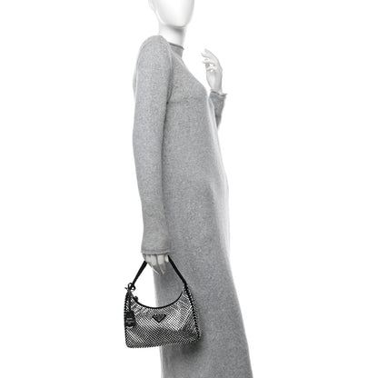 Prada Satin Crystal Mini Re-Edition 2000 Bag Cristal 2 of 10