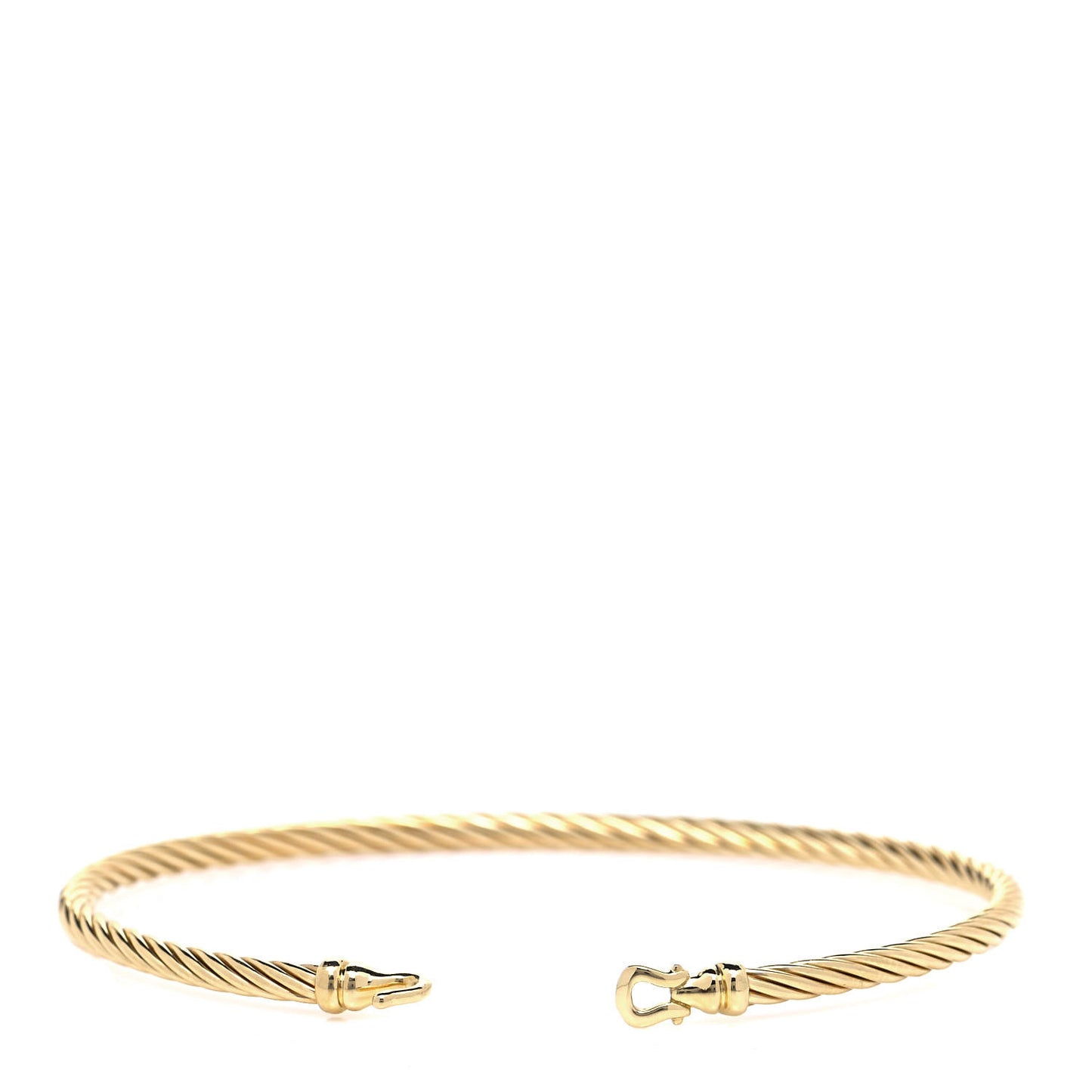 18K Yellow Gold 3mm Cable Buckle Bracelet