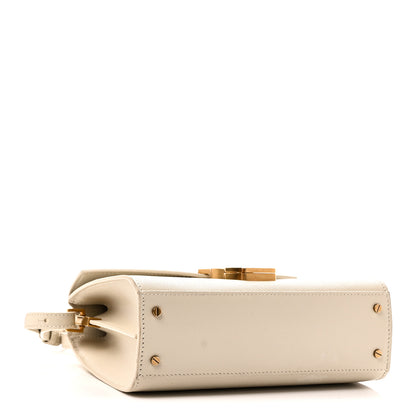 Saint Laurent Grain de Poudre Mini Classic Monogram Cassandra Top Handle Crema Soft Rouge Legion 4 of 11