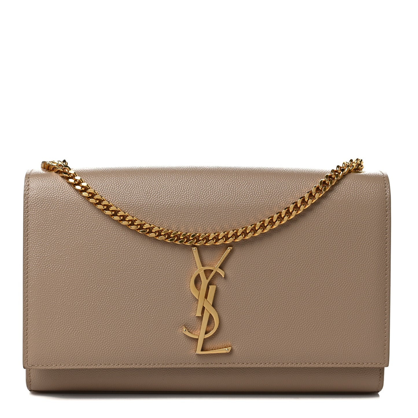 Grain De Poudre Medium Monogram Kate Satchel Dark Beige