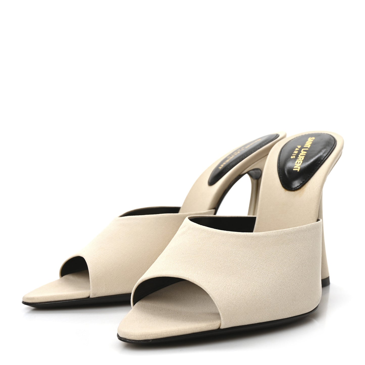 Crepe De Chine Suite Mule Sandals 37 Pale Sand