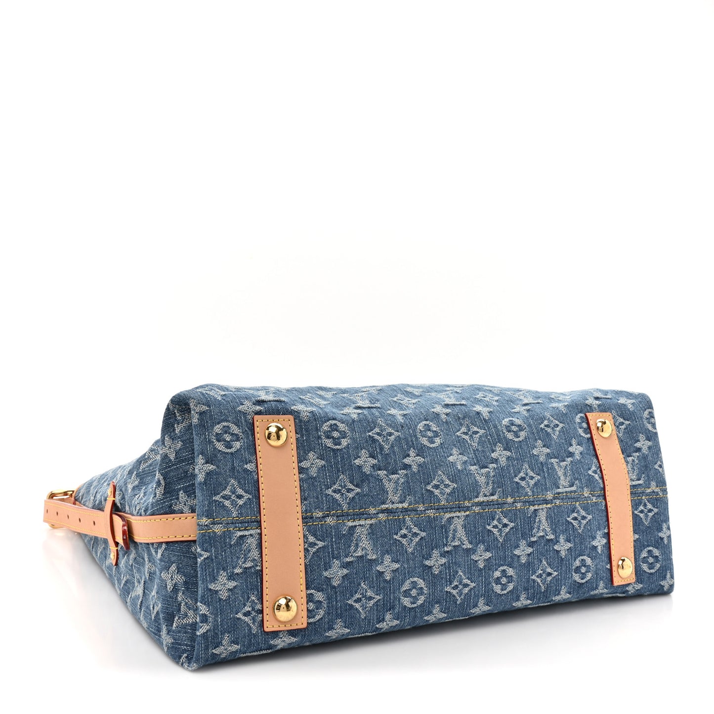 Monogram Denim CarryAll MM Blue