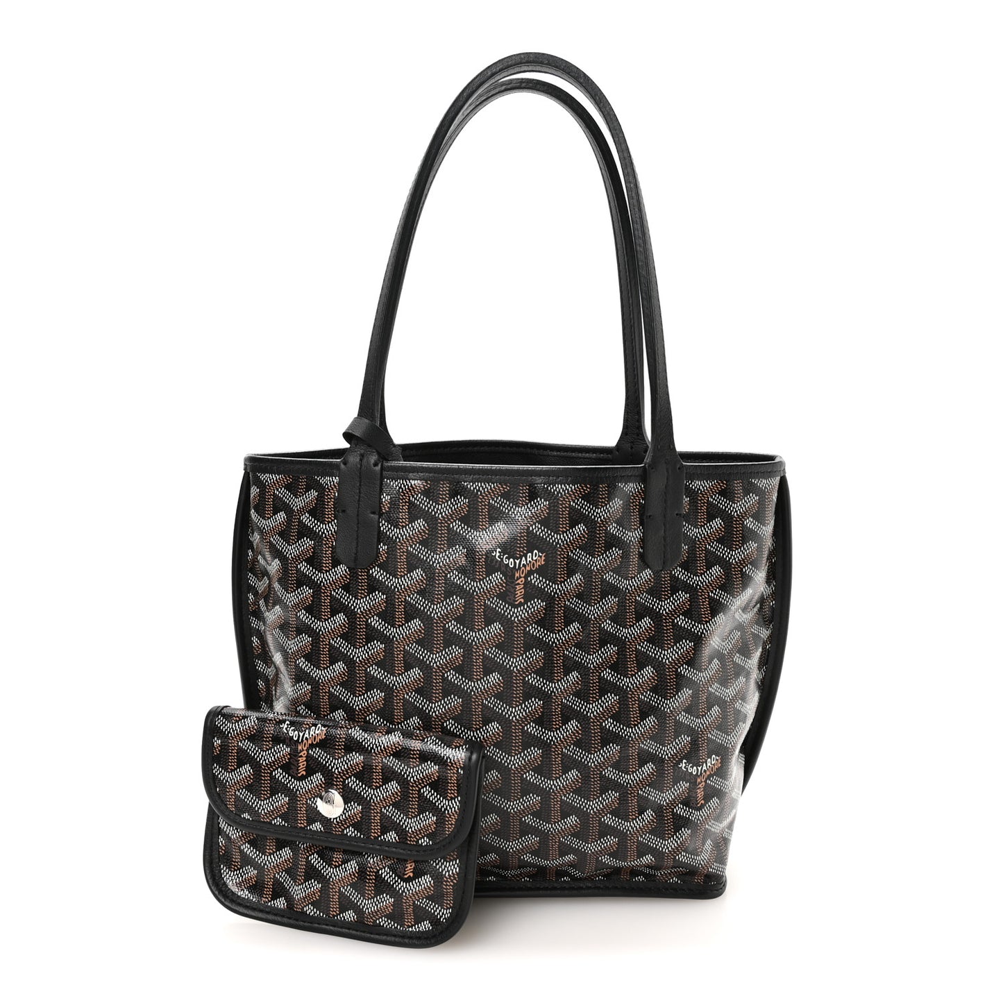 Goyardine Reversible Mini Anjou Black
