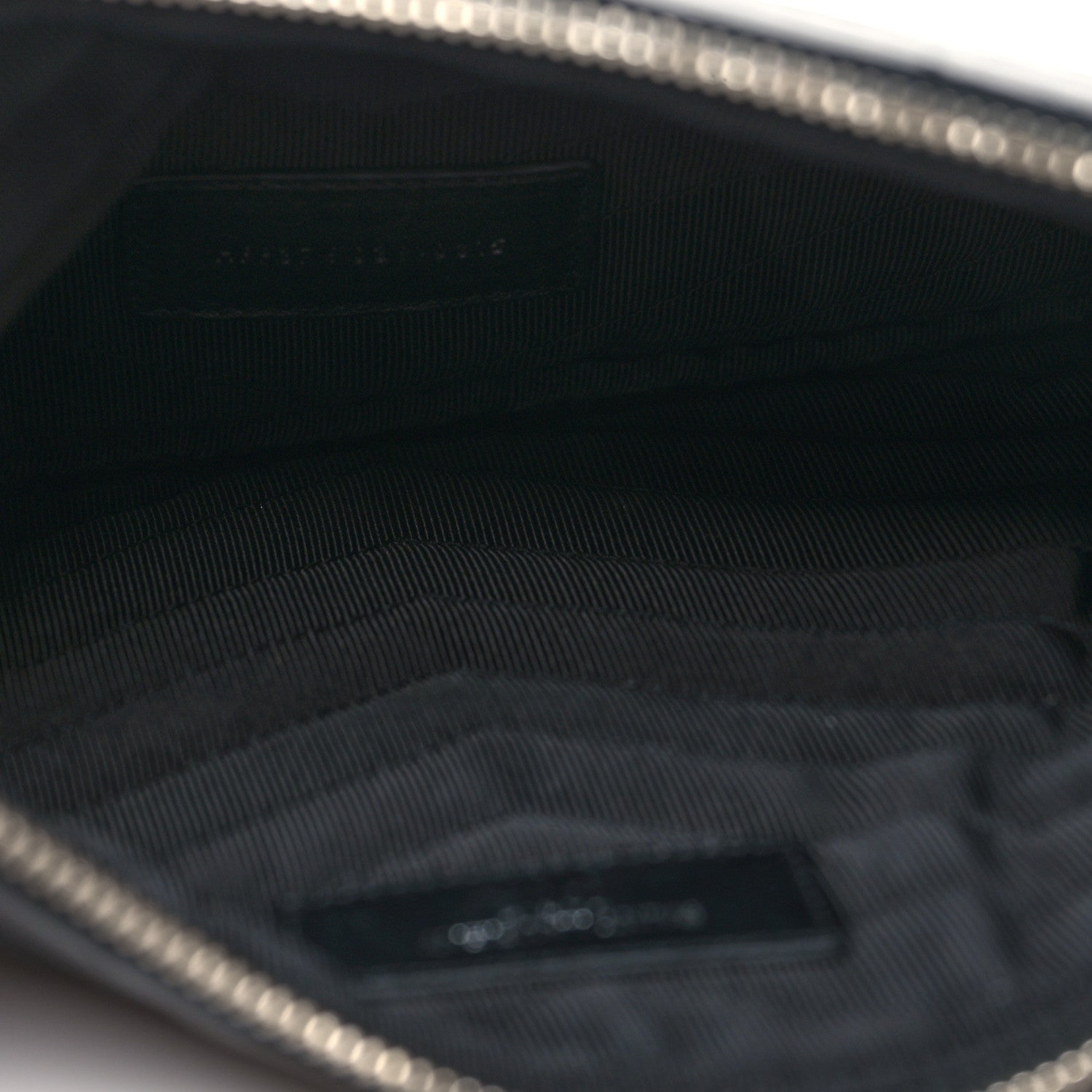 Saint Laurent Calfskin Matelasse Chevron Monogram A5 Wristlet Black 5 of 10