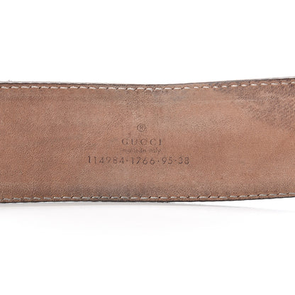 Gucci Calfskin Web Interlocking G Belt 95 38 Navy 4 of 13