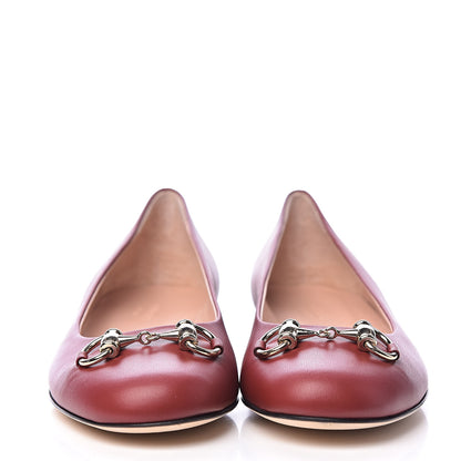 Gucci Calfskin Horsebit Ballerina Flats 36 Red 2 of 11