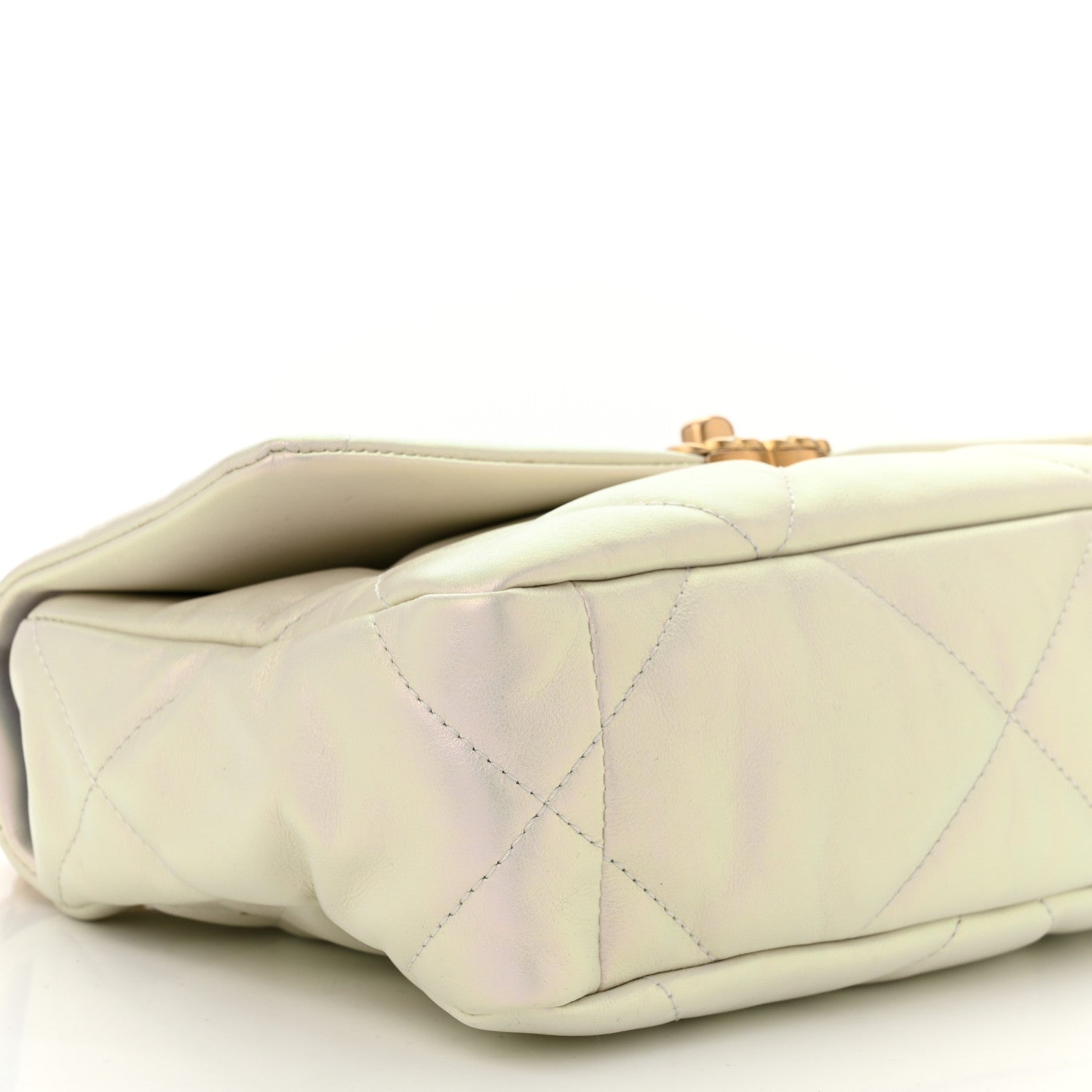 Chanel Iridescent Calfskin Quilted Medium Chanel 19 Flap White 9 of 11
