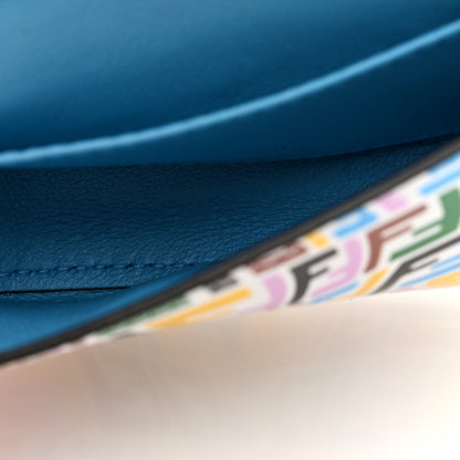 Fendi X SARAH COLEMAN Vitello Liberty Ceylon Micro FF Fish Eye Embossed Nano Baguette Charm Multicolor Cyber Blue 5 of 9