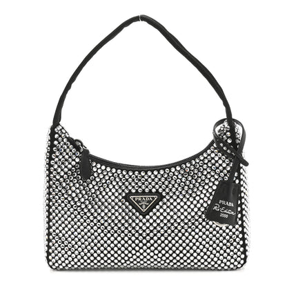 Prada Satin Crystal Mini Re-Edition 2000 Bag Cristal 1 of 11