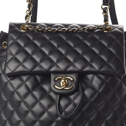 Chanel Calfskin Quilted Large Urban Spirit Backpack Black 11 of 12