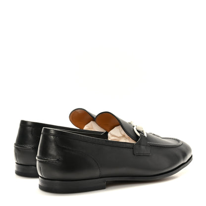 Gucci Betis Glamour Calfskin Horsebit Mens Jordaan Loafers 9 Black 5 of 9