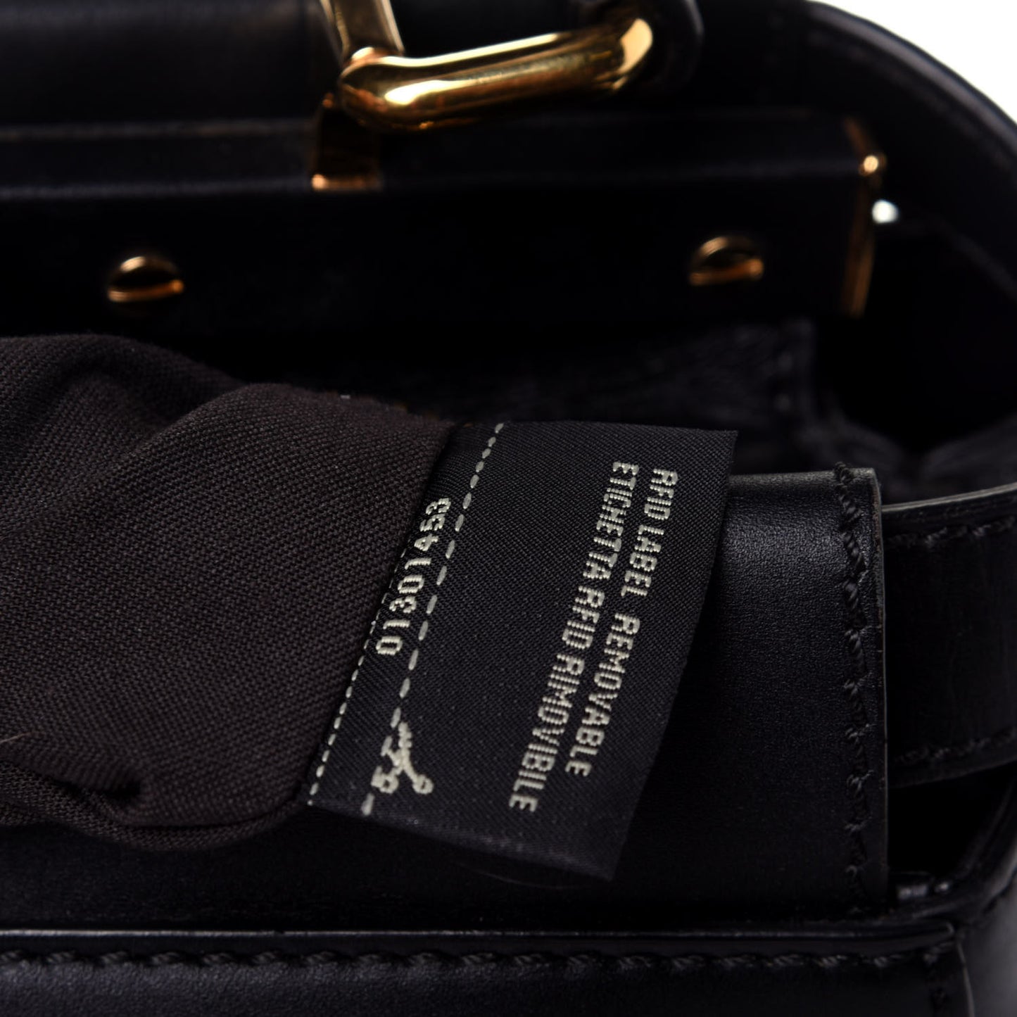Vitello Morgan Shiny Nappa Medium Peekaboo Iconic Satchel Black