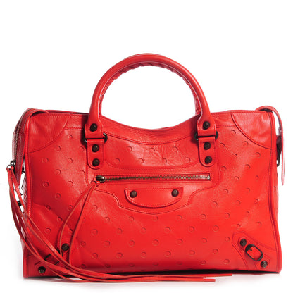 Balenciaga Perforated Lambskin Polka Dots City Orange Sanguine 1 of 13