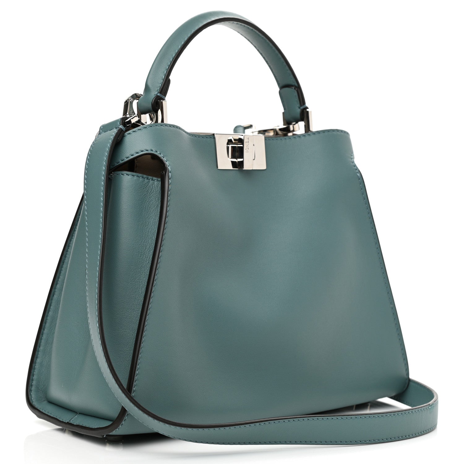Fendi Vitello Tahiti Burro Bi-Color Medium Peekaboo Iconic Essentially Satchel Pound Sand Nuvola 3 of 8