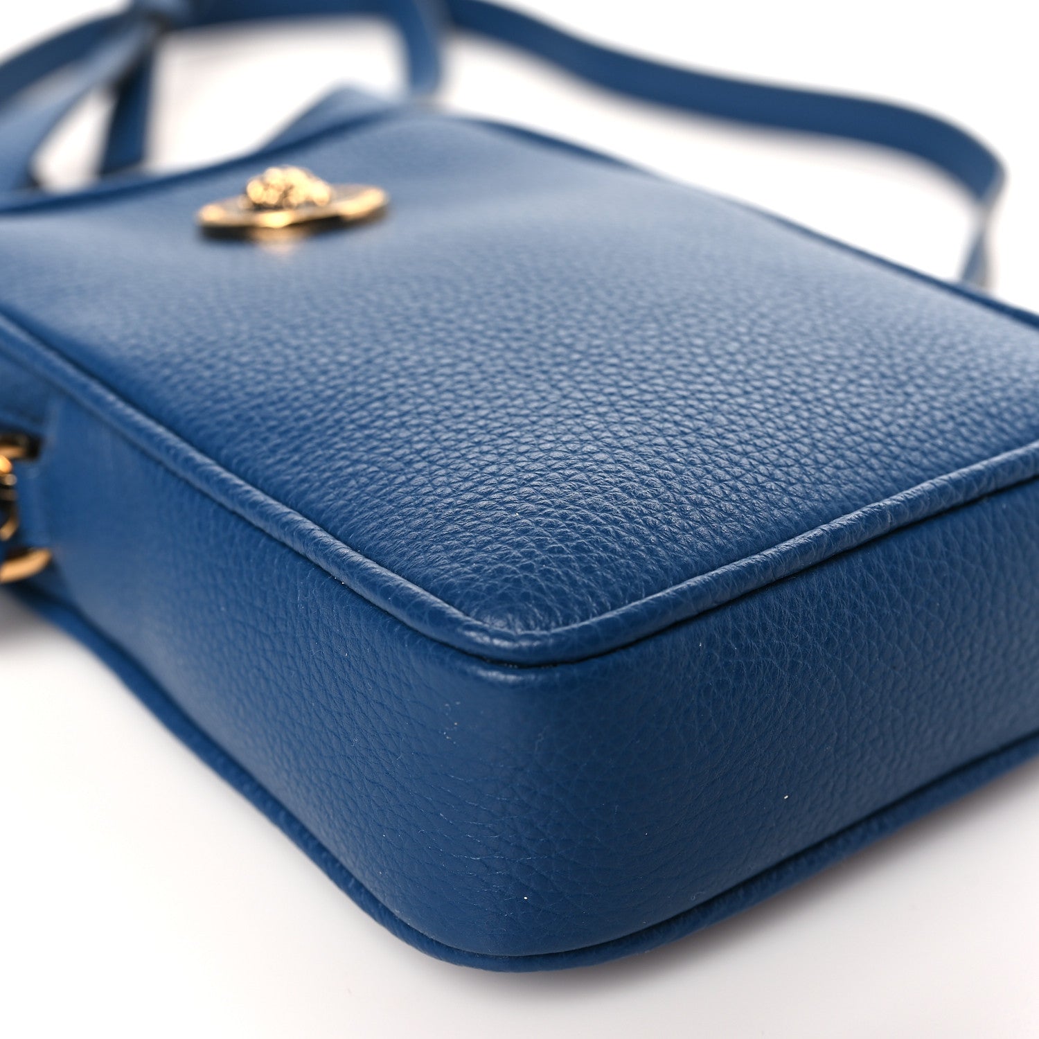 Versace Calfskin Medusa Messenger Bag Blue 7 of 8