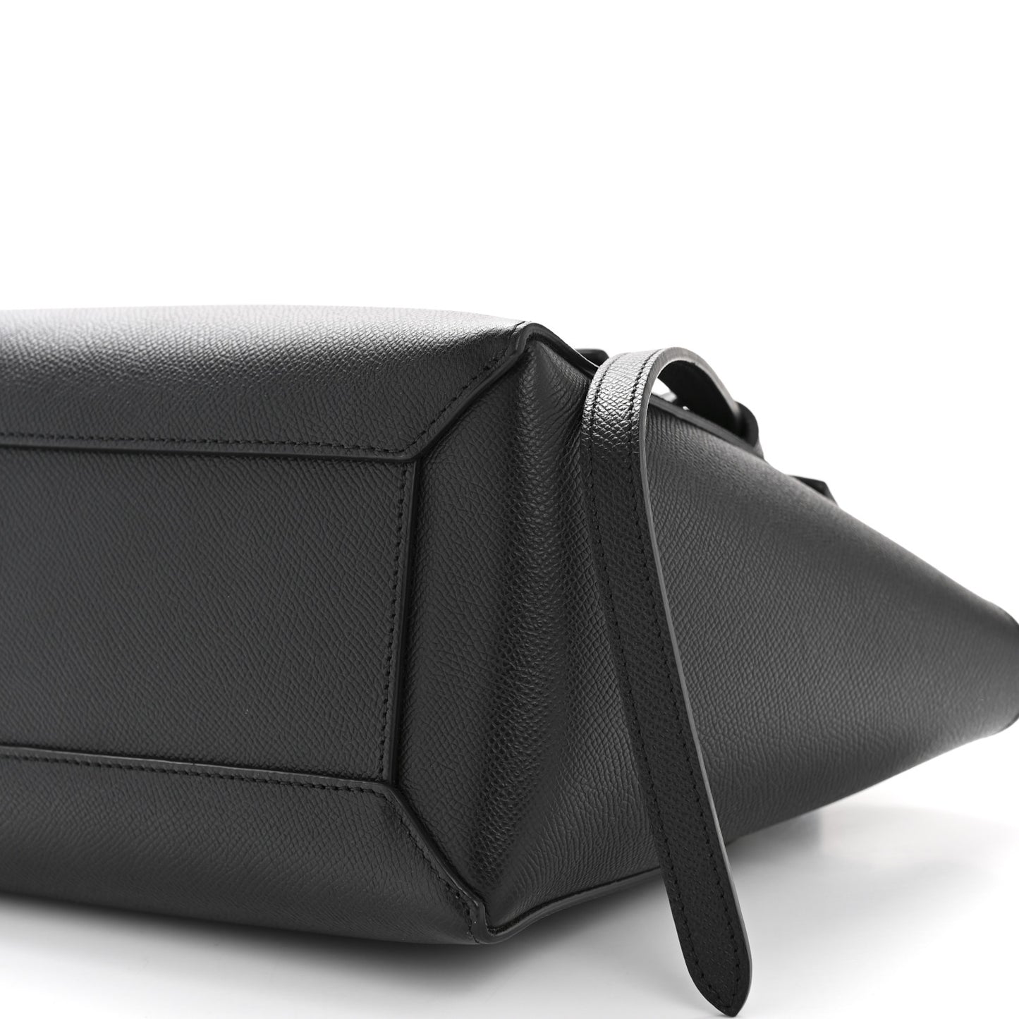 Grained Calfskin Micro Belt Bag Black
