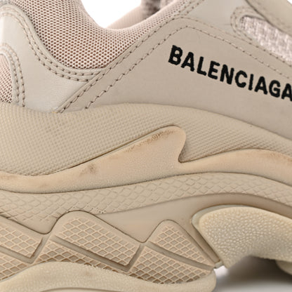 Balenciaga Fabric Mesh Womens Triple S Sneakers 38 Beige 9 of 10