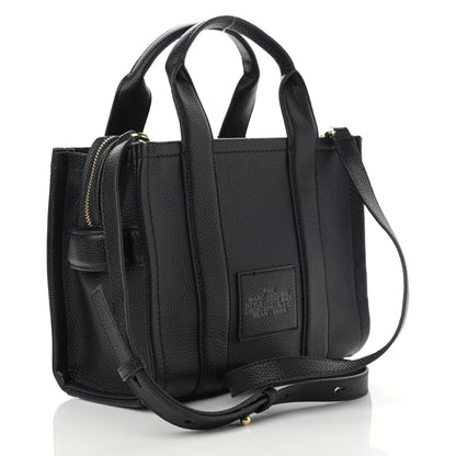 Marc Jacobs Grained Calfskin Mini The Tote Bag Black 3 of 10