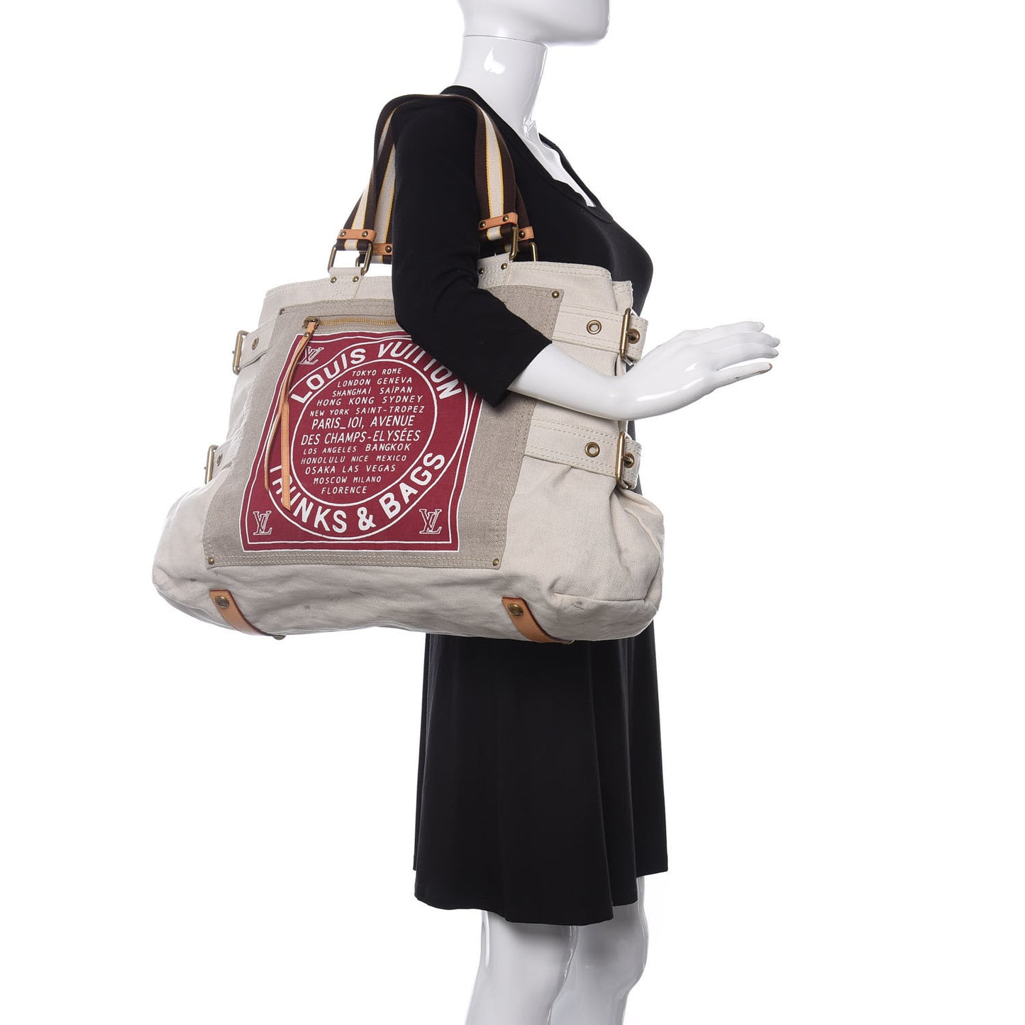 Toile Globe Shopper Cabas GM Red