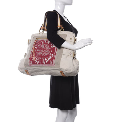 Louis Vuitton Toile Globe Shopper Cabas GM Red 2 of 16