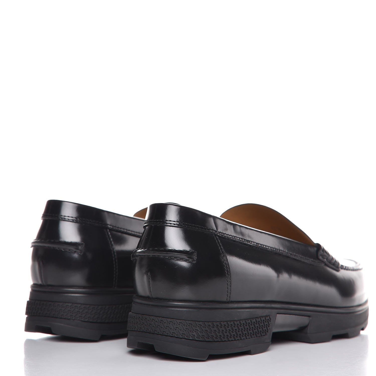 Hermes Tuscan Calfskin Opus Moccasin Loafers 43.5 Black 4 of 8