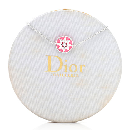 Christian Dior 18K White Gold Diamond Enamel Rose Des Vents Bracelet Pink 4 of 4