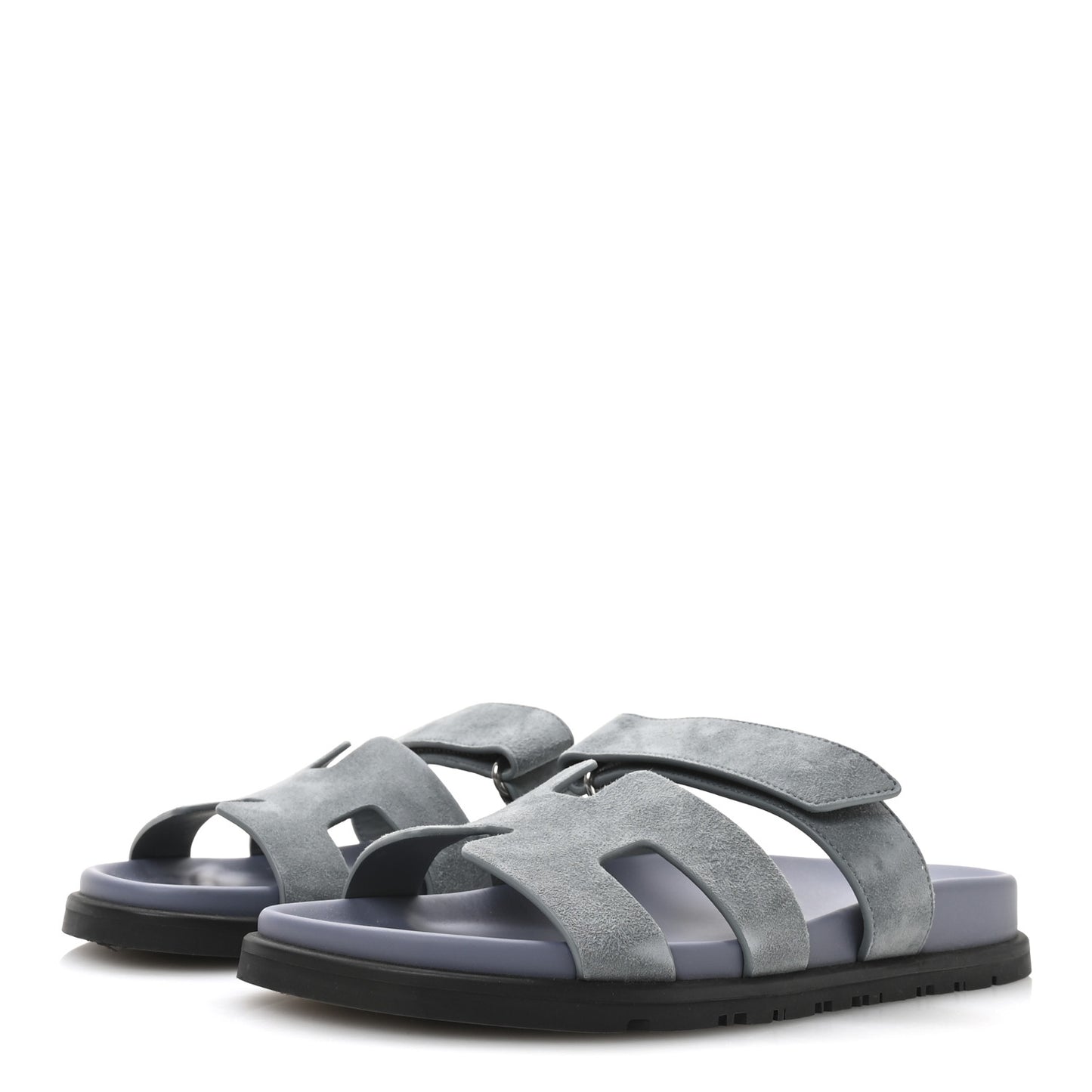 Suede Goatskin Womens Chypre Sandals 40 Vert D'Eau