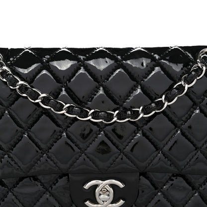 Chanel Patent Quilted Medium Double Flap Black 8 of 13