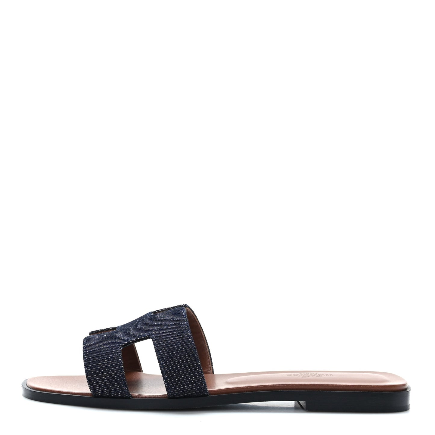 Denim Canvas Oran Sandals 38 Bleu Brut