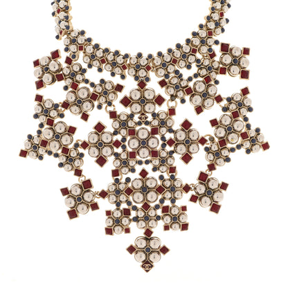 Chanel Gripoix Bib Necklace Gold Multicolor 1 of 5