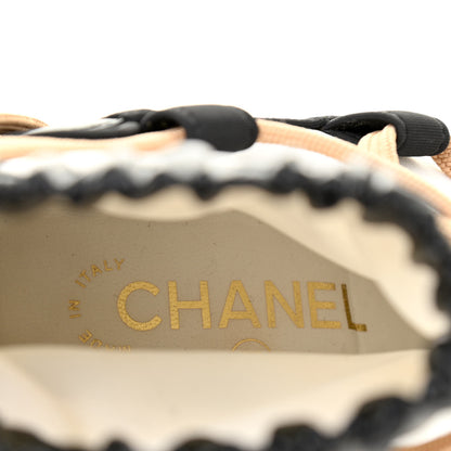 Chanel Patent Calfskin Runway Wedge Short Platform Boots 37 Black White Beige 6 of 7