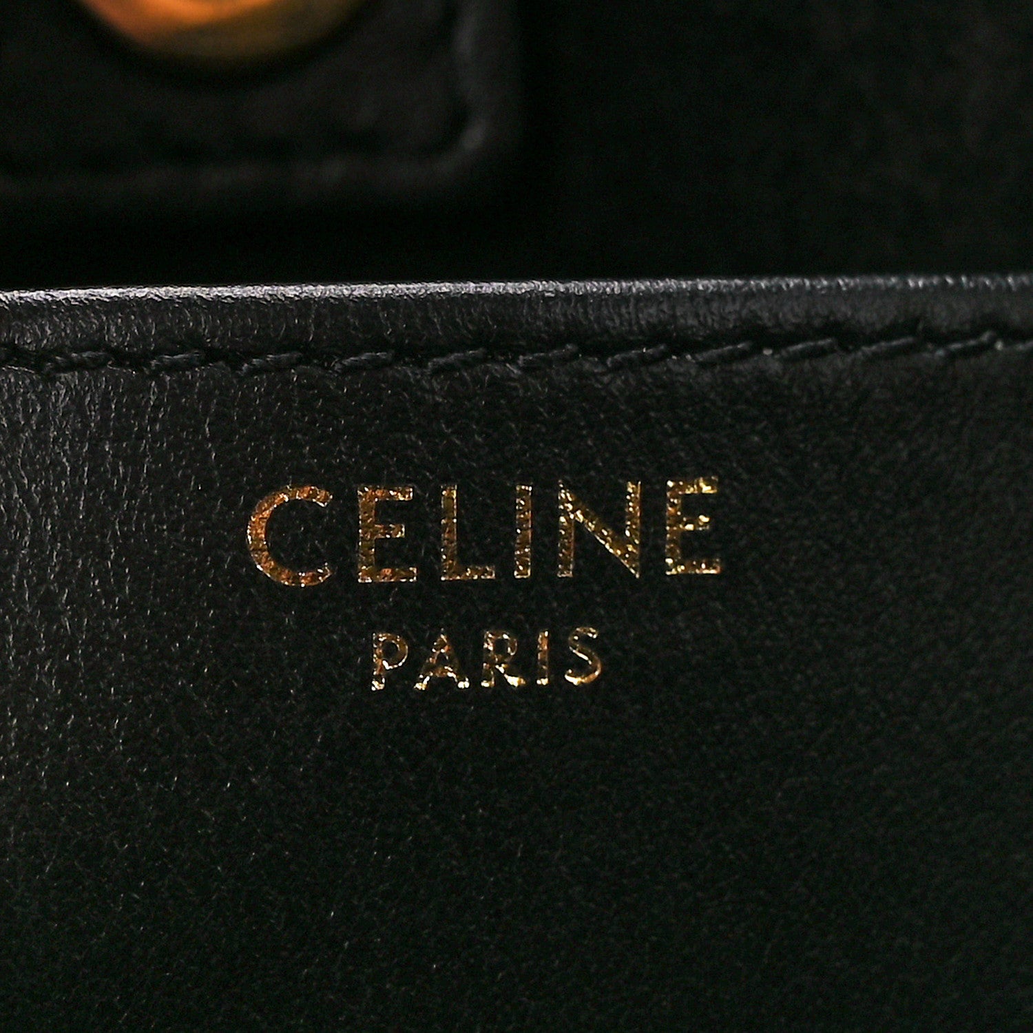 Celine Smooth Calfskin Cuir Small Triomphe Cabas Drawstring Black 6 of 10