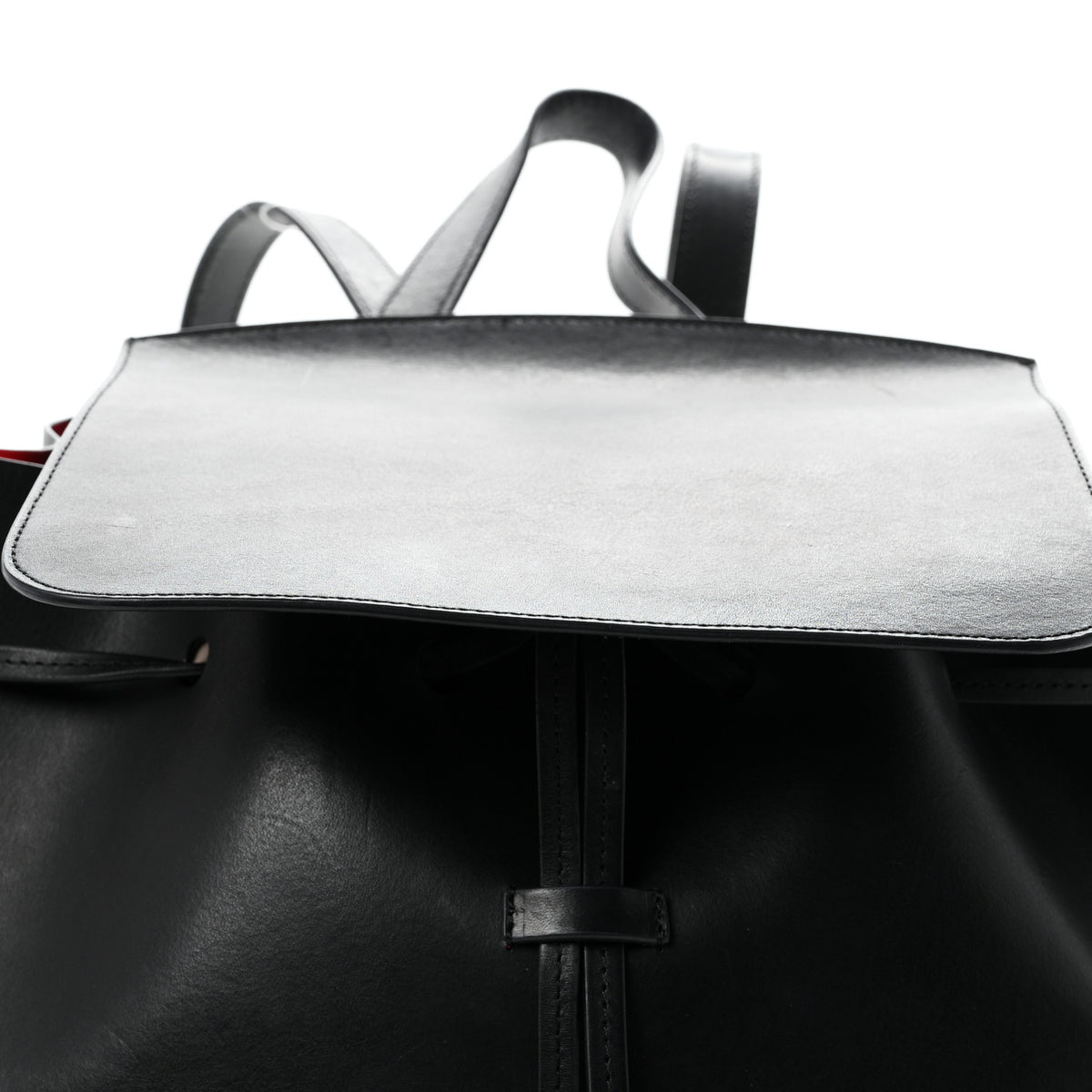 Vegetable Tanned Calfskin Backpack Black Flamma
