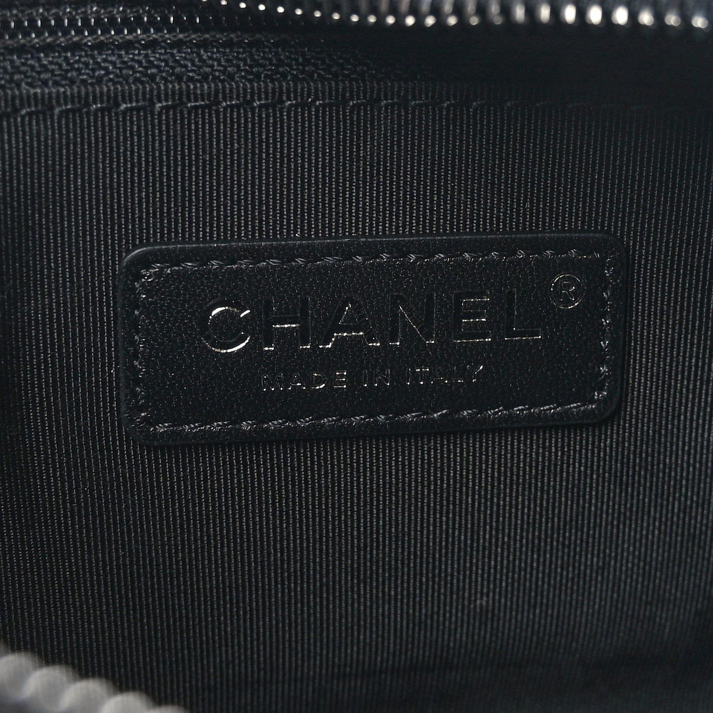 Metallic Lambskin Signe Bowling Bag Black